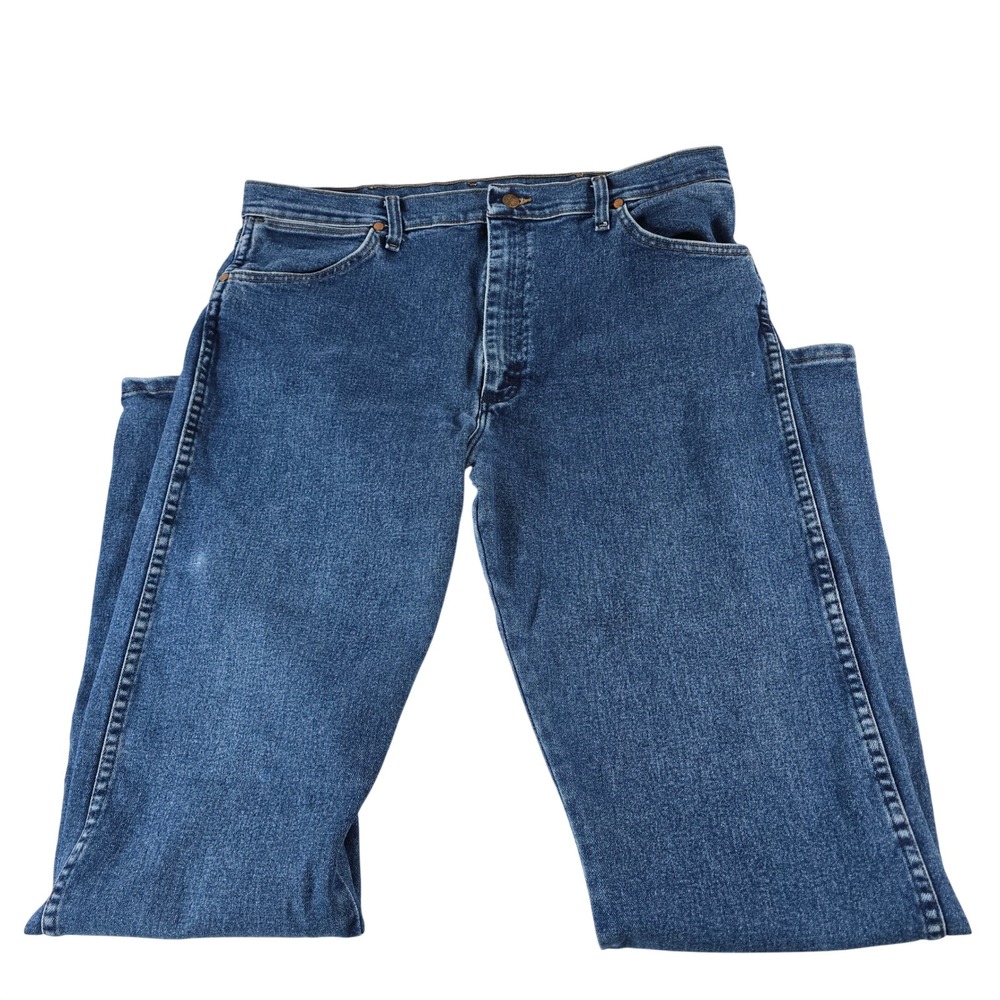 Wrangler Five Star Premium Denim Medium Wash Straight Leg Jeans Blue 15103